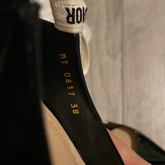⭐️ DIOR PATENT BLACK J’ADIOR SLINGBACKS 38 ⭐️ - Picture 9 of 11